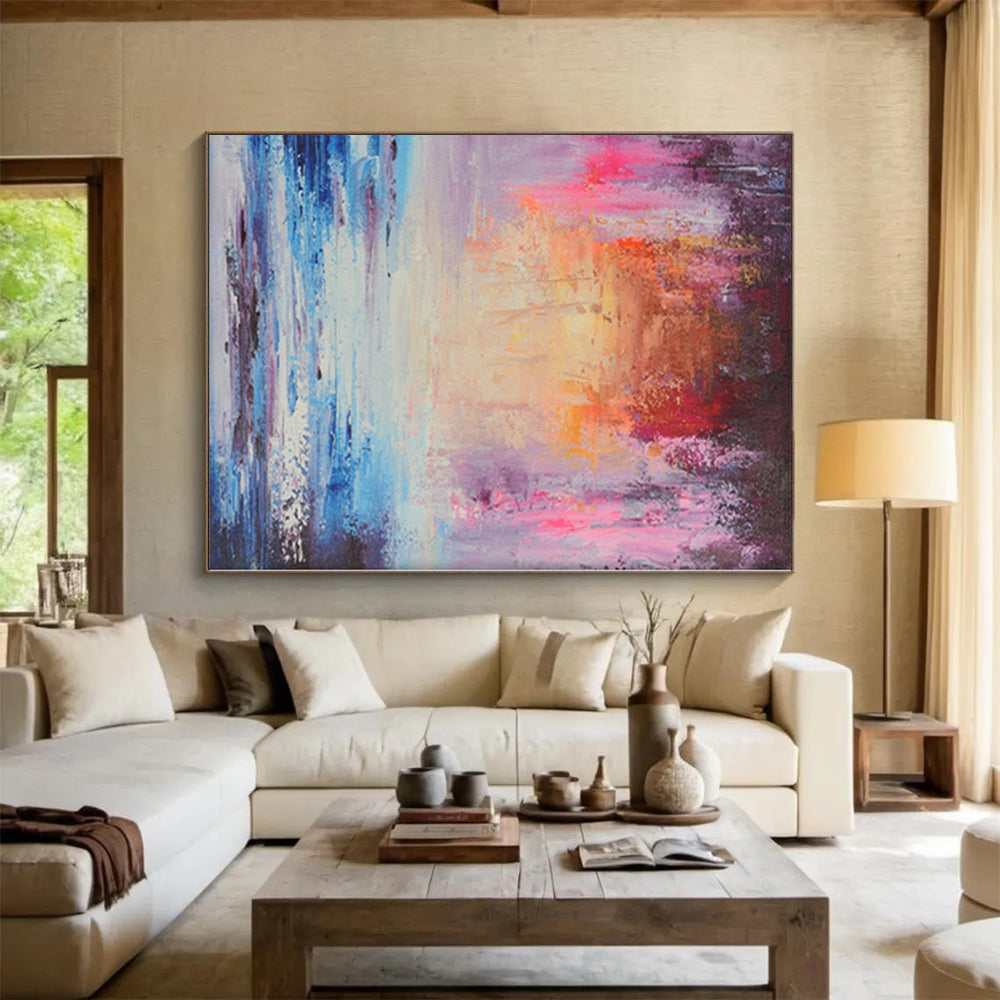 sunset seaside abstract acrylic design 3
